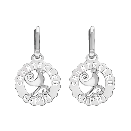 Chantecler Et Voilà Logo Orecchini Argento Ref. 42446 - Tomasini Francia