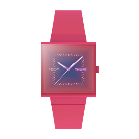 Swatch Essentials Squarely Berry Ref. SO34R700 - Tomasini Francia