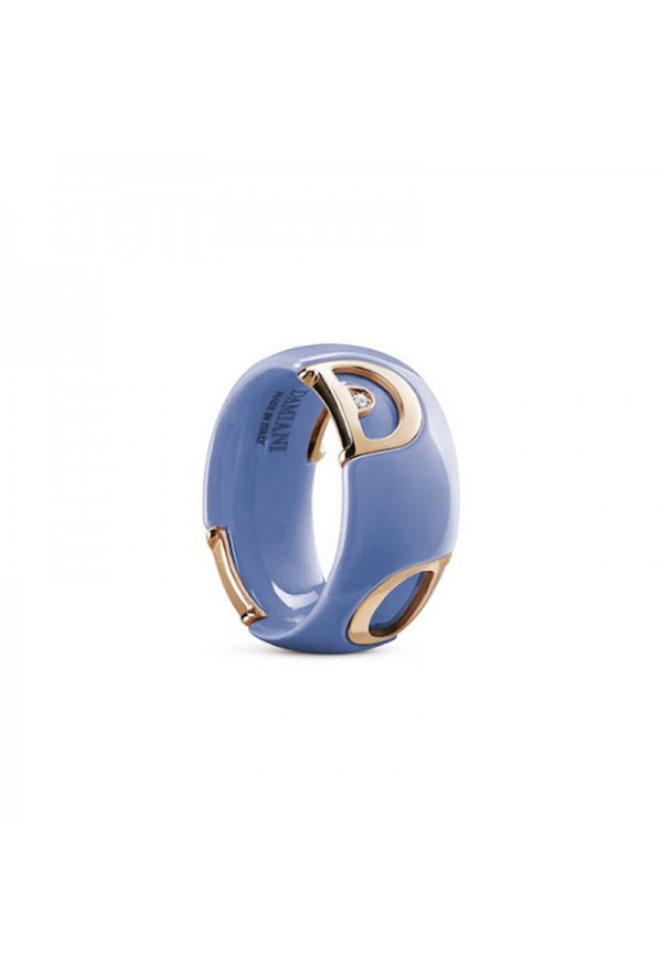 Damiani Anello D-icon Ceramica Blu Misura 17 Ref. [missing-5] - Tomasini Francia
