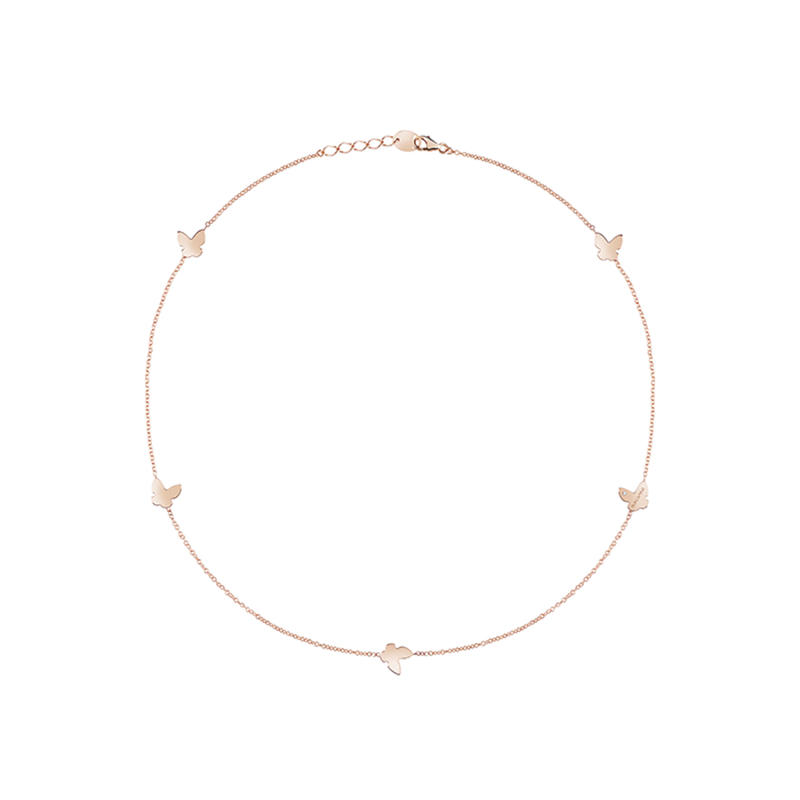 Salvini Girocollo Oro Rosa Con Farfalle Ref. 20087159-[duplicato]-2 - Tomasini Francia