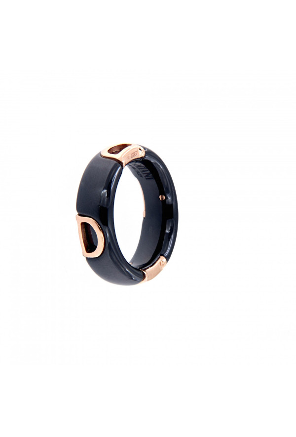Damiani Anello D-icon 7 Mm Ceramica Nera Ed Oro Rosa Misura 15 Ref. 20087245-[duplicato]-1 - Tomasini Francia