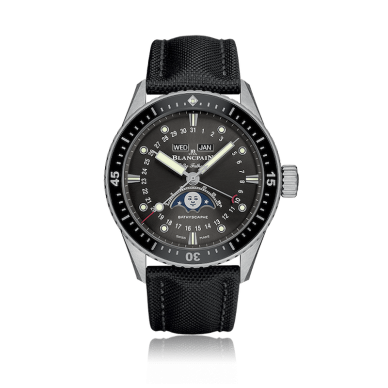 Blancpain Fifty Fathoms Bathyscaphe Quantième Complet Phases de Lune Ref. 5054-1110-B52A-[duplicato]-1 - Tomasini Francia