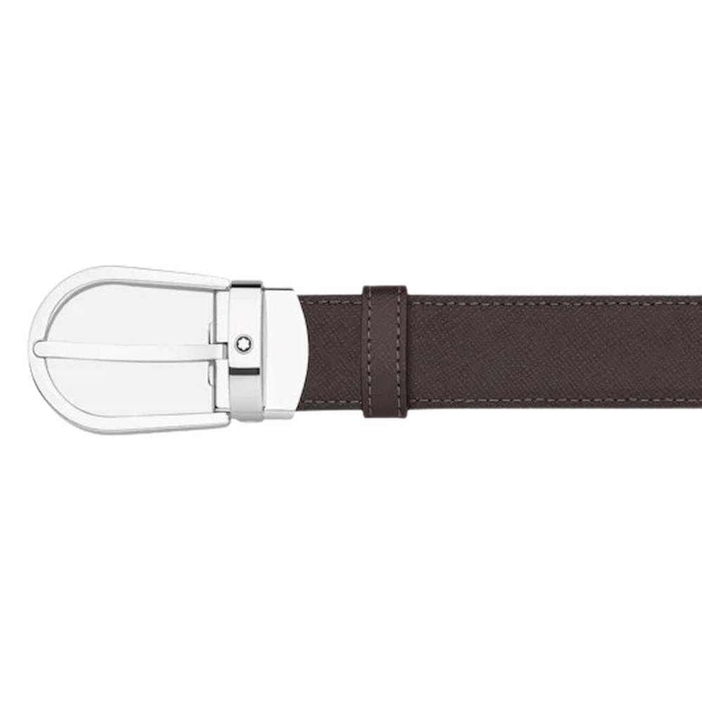 Cintura reversibile in pelle nera/marrone 30 mm con fibbia a ferro di cavallo MB113834 Ref. MB113834
