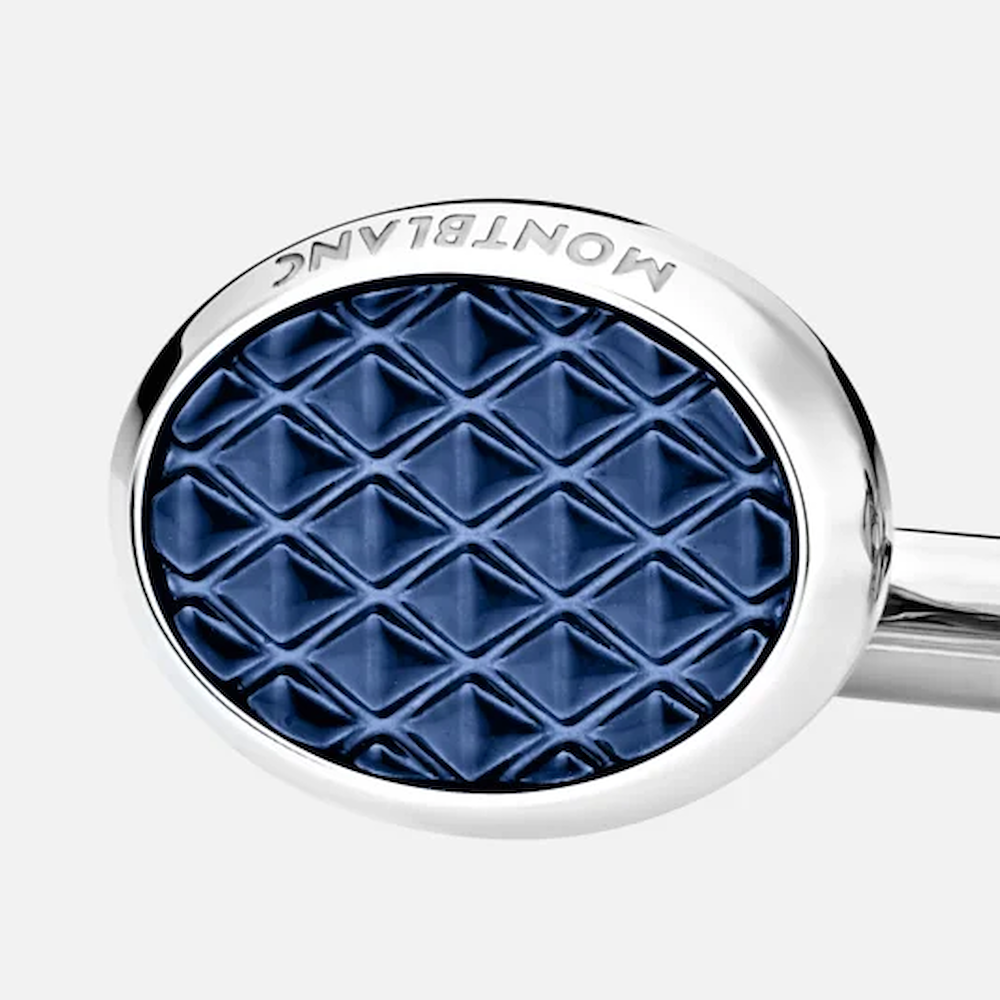 Gemelli Meisterstück ovali in acciaio con inserti in lacca MB126132