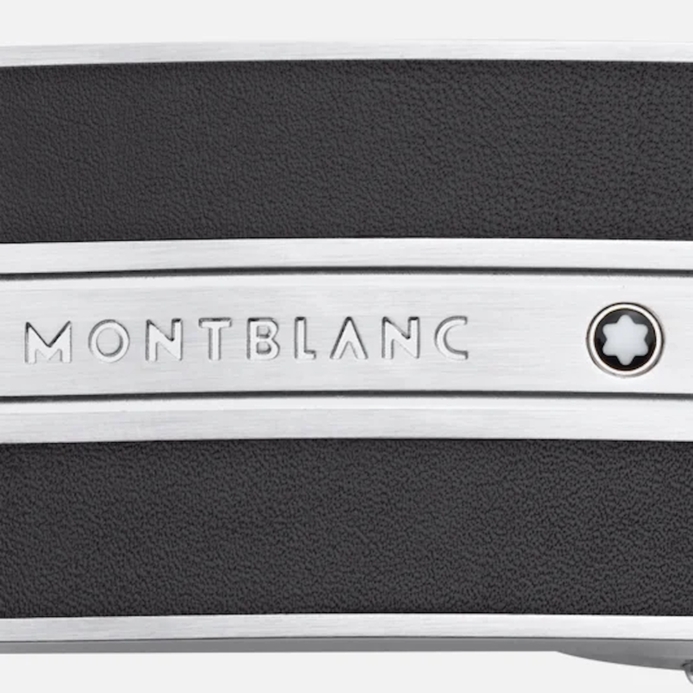 Montblanc Cintura Reversibile in pelle nera/marrone 30 mm