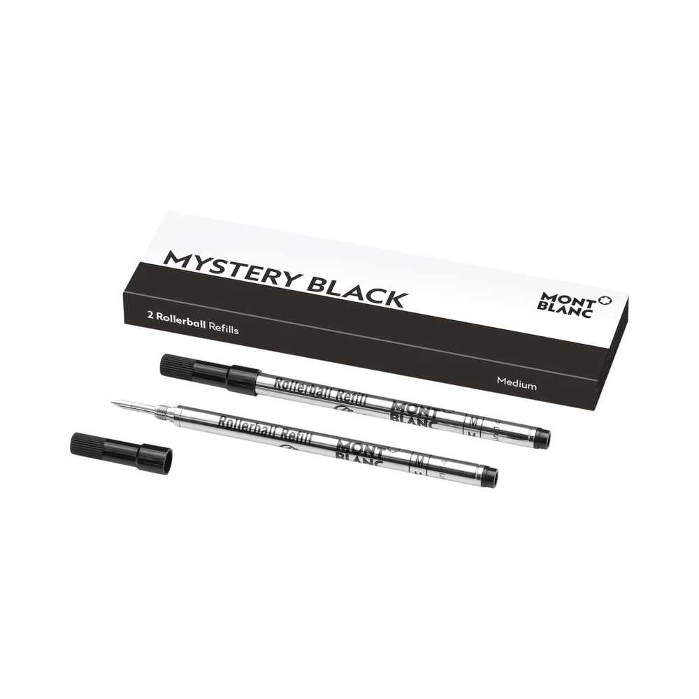 Montblanc 2x Refills for Mystery Black Ballpoint Pen Ref. MB128211