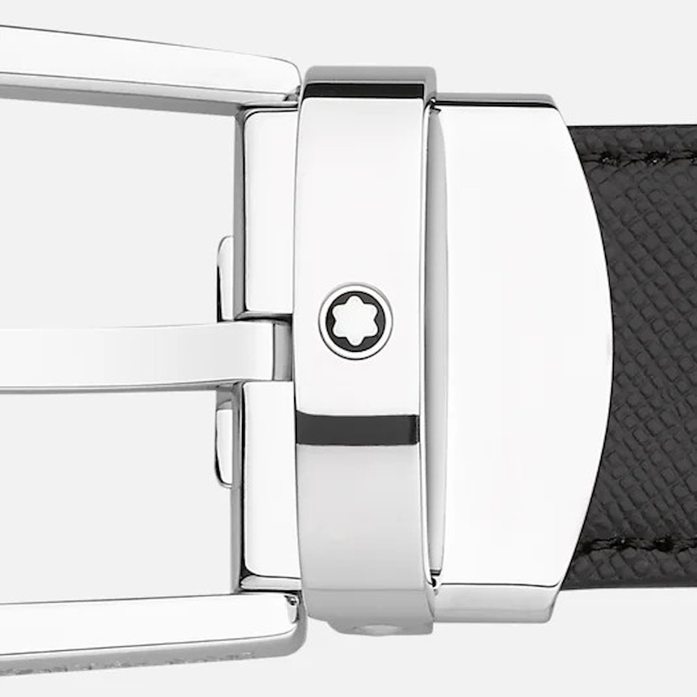 Cintura reversibile in pelle nera/marrone 30 mm con fibbia a ferro di cavallo MB113834