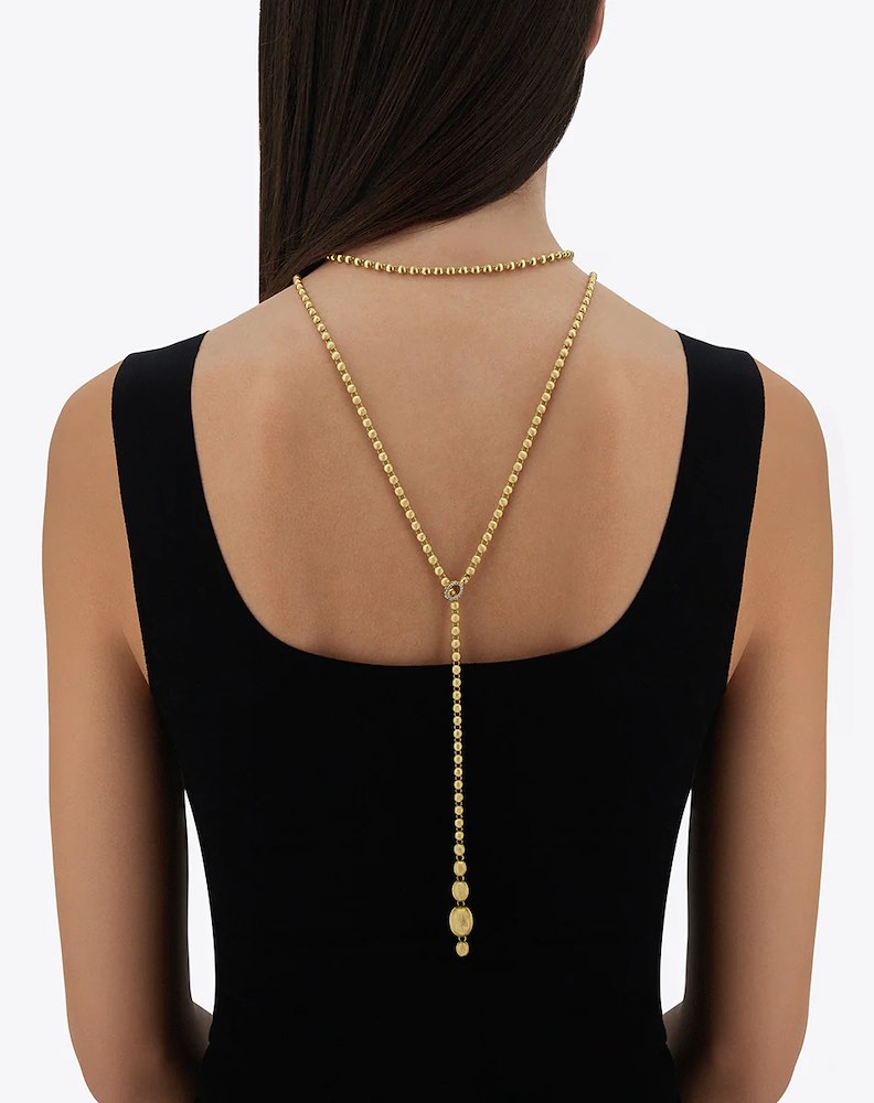 Nanis Ivy Slim Collana Iconica  Convertibile Con Boules Lunga