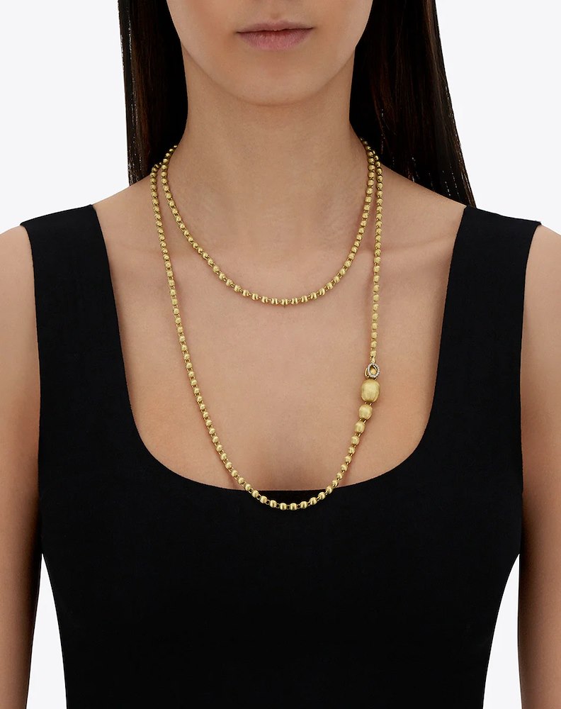 Nanis Ivy Slim Collana Iconica  Convertibile Con Boules Lunga