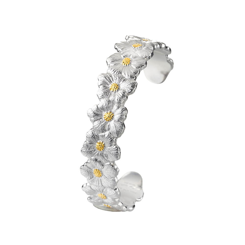 Buccellati Blossoms Vermeil Gardenia Silver Bracelet