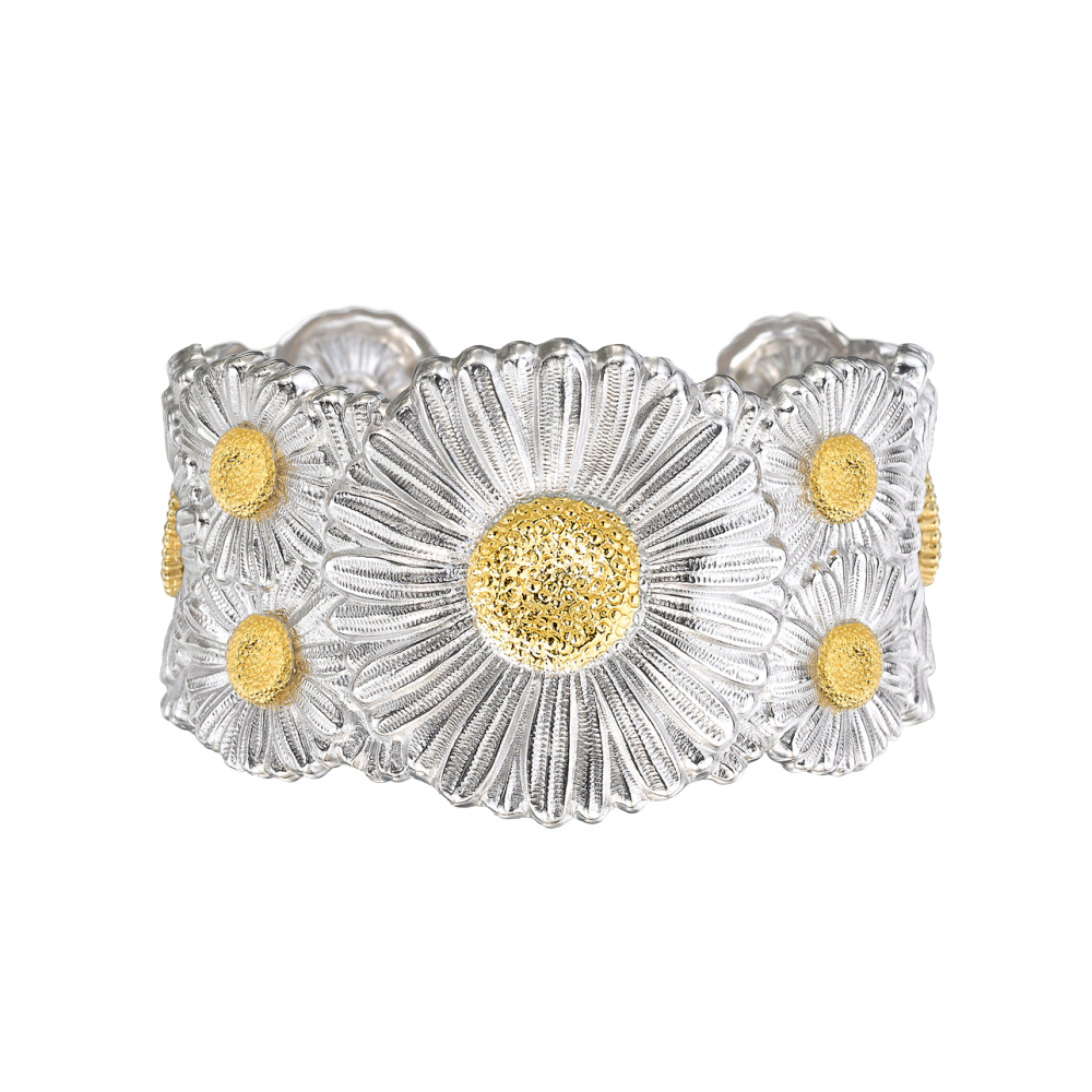 Buccellati Blossoms Vermeil Margherita In Argento Bracciale Ref. JAGBRA023523