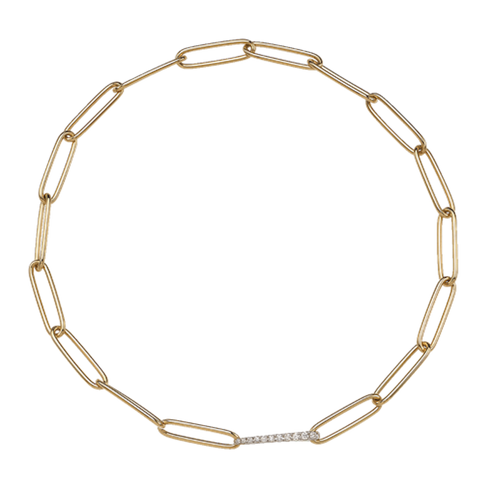 Chantecler Accessori Catena Oro Maglie Ovali chiusura in Diamanti Ref. 40567