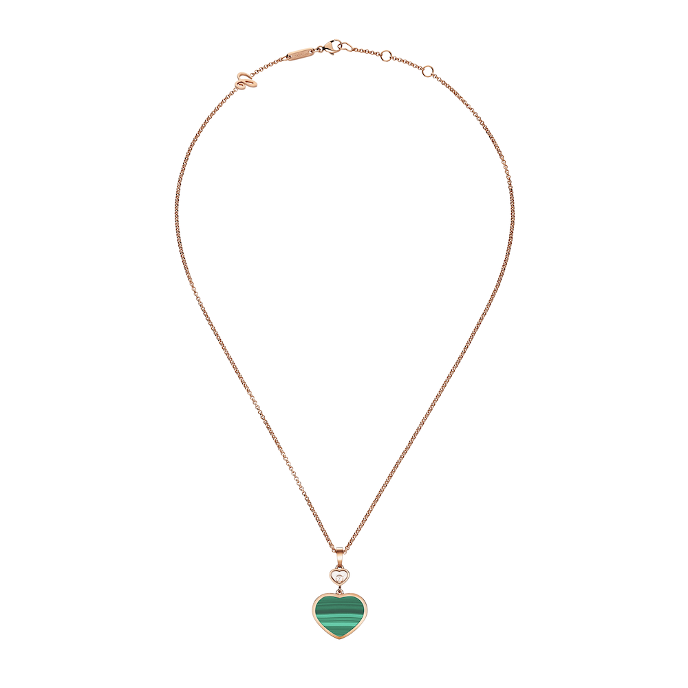 CIONDOLO, ORO ROSA ETICO, DIAMANTE, MALACHITE 7974825151