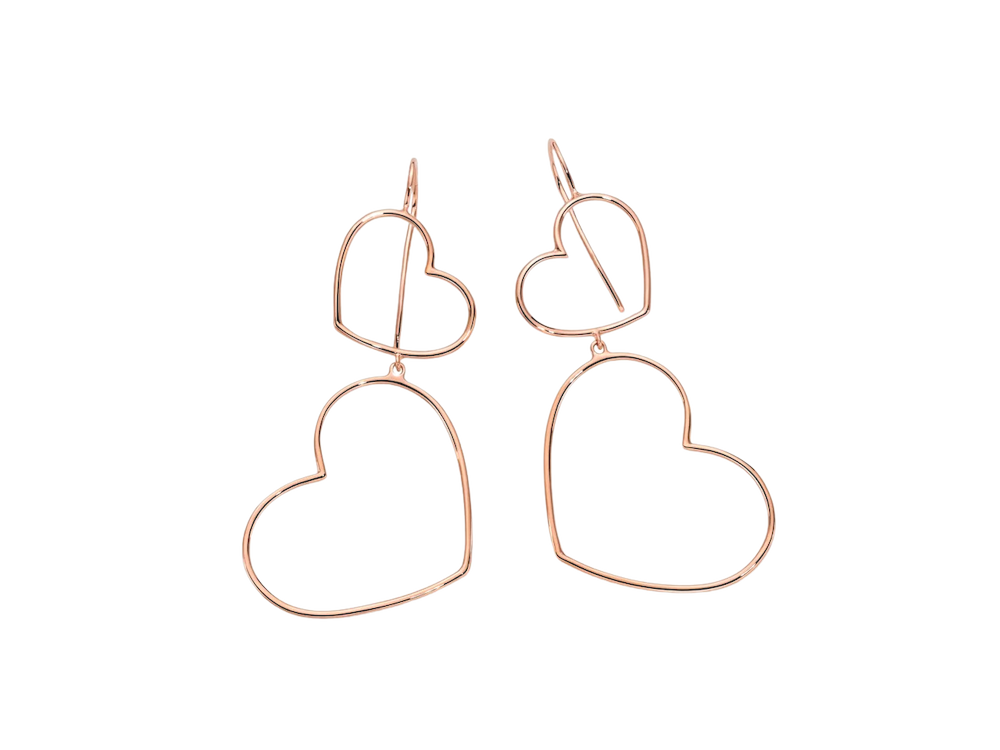 Marco Gerbella Orecchini Doppio Cuore Oro Rosa Ref. CF-OP-54-XR