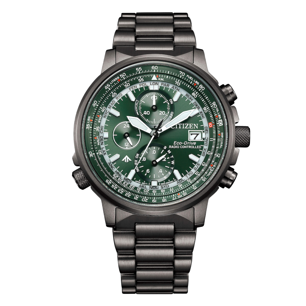 Citizen Radiocontrollato Crono Pilot Acciaio 41mm Ref. AT8304-57W