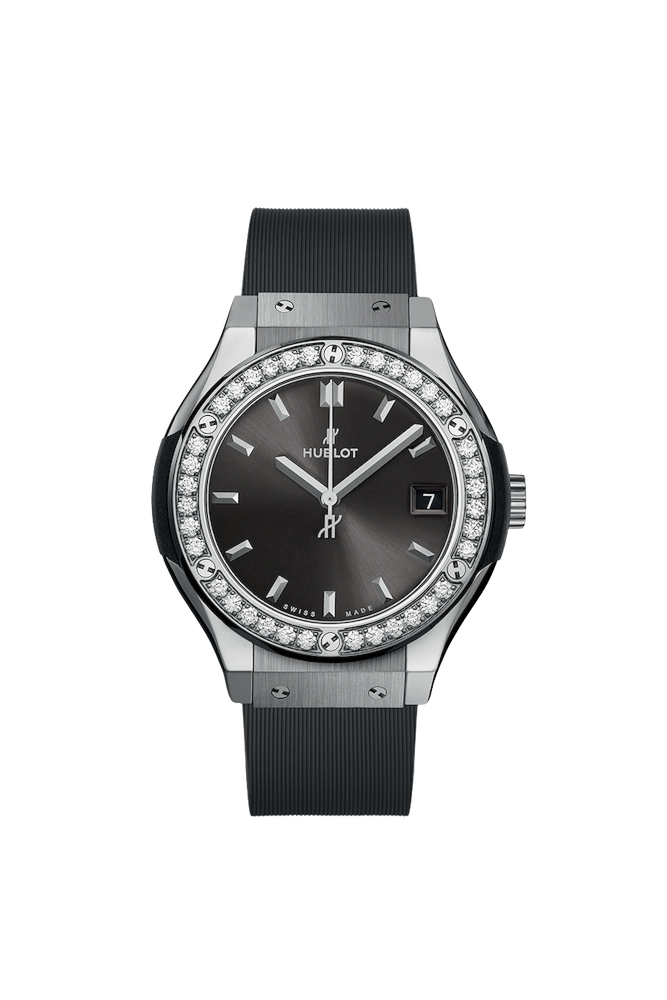 Hublot Classic Fusion Racing Grey Titanium Diamonds Ref. 581.NX.7071.RX.1104