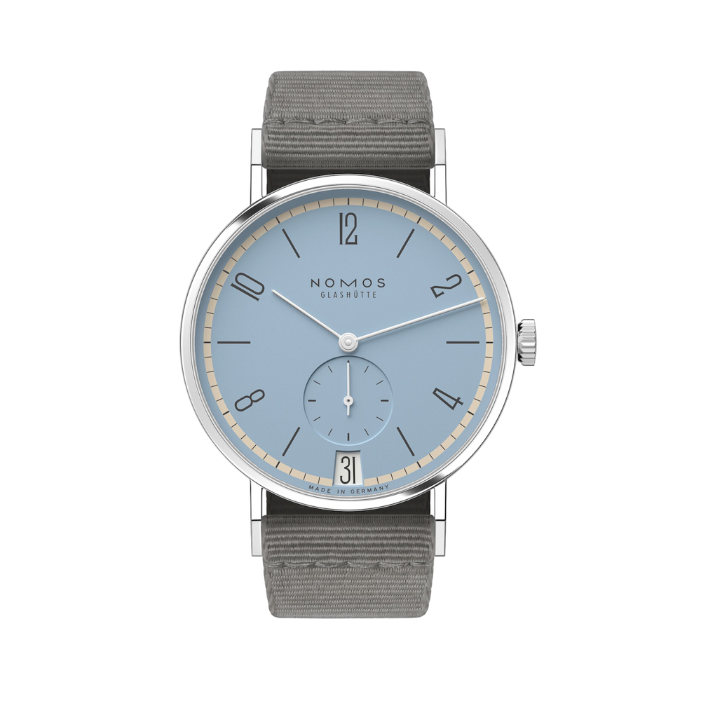 Nomos Glashütte Tangente 38 Datario Frostblau Ref. 179.S23