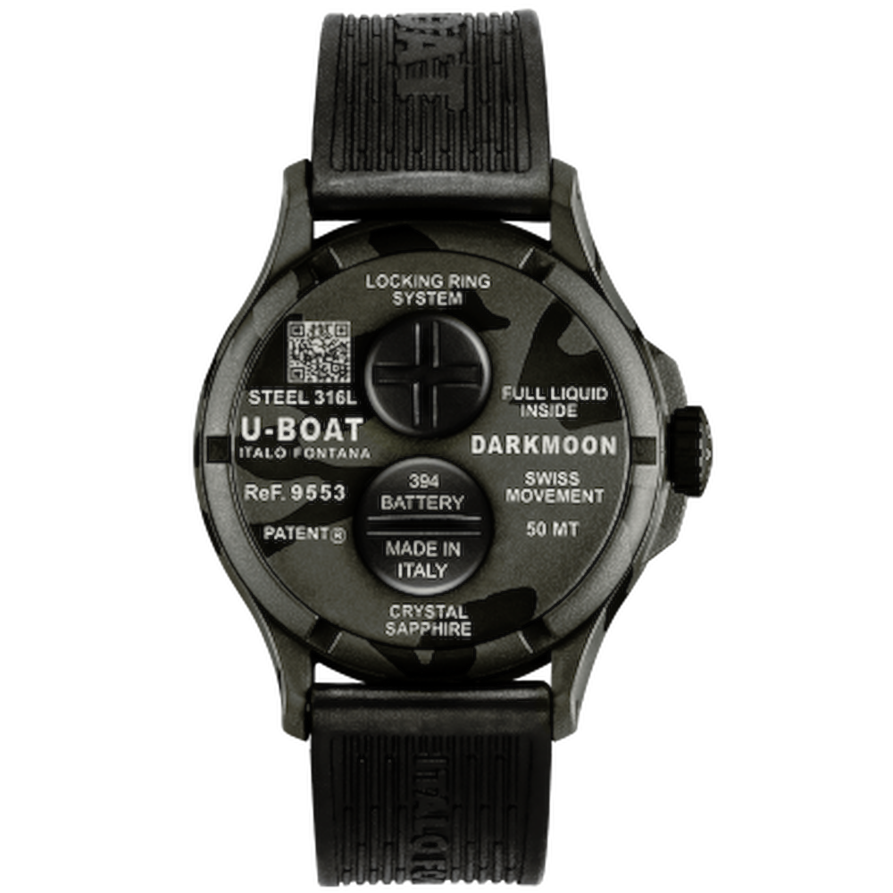 U-Boat Darkmoon 44MM Bk Gray Curved Camouflage