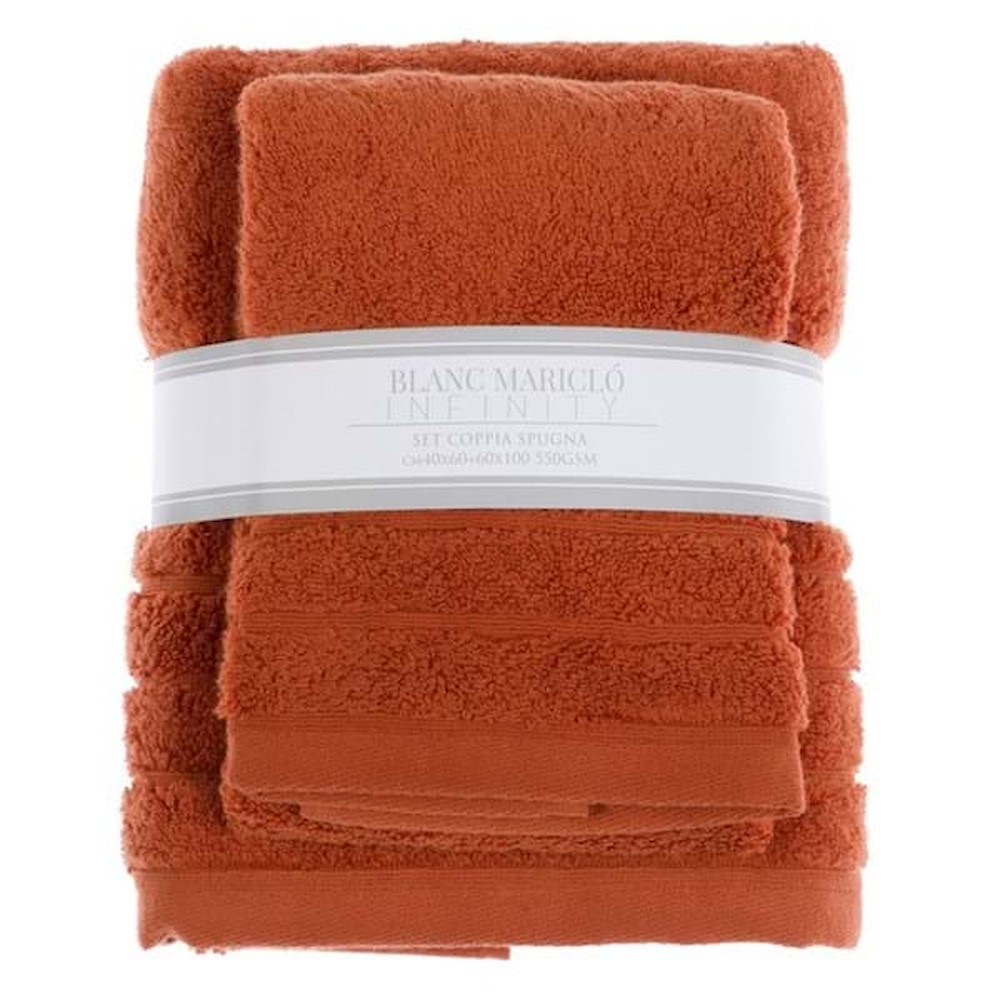 Blanc Mariclò Set Coppia Spugna Arancio Ref. A2648299RU
