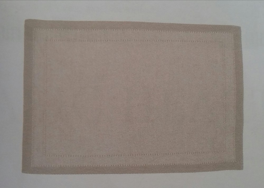 Set Americano Doppio Orlo A Giorno Bicolore Blanc Mariclò Ref. A1622699BC