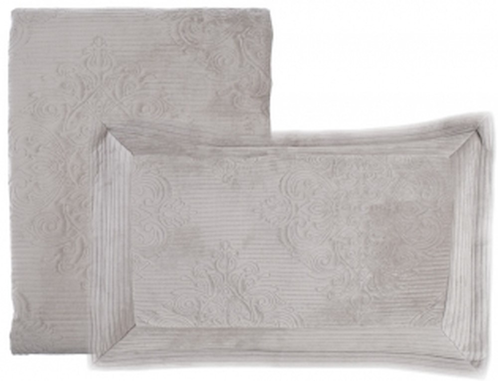 Set Boutis Matrimoniale Con 2 Copriguanciali Grigio Blanc Mariclò Ref. A2561799GR