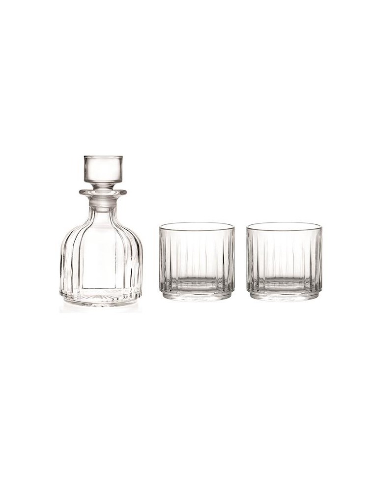 Brandani Fusion Bottiglia E Bicchieri Crystal Glass Ref. 53631