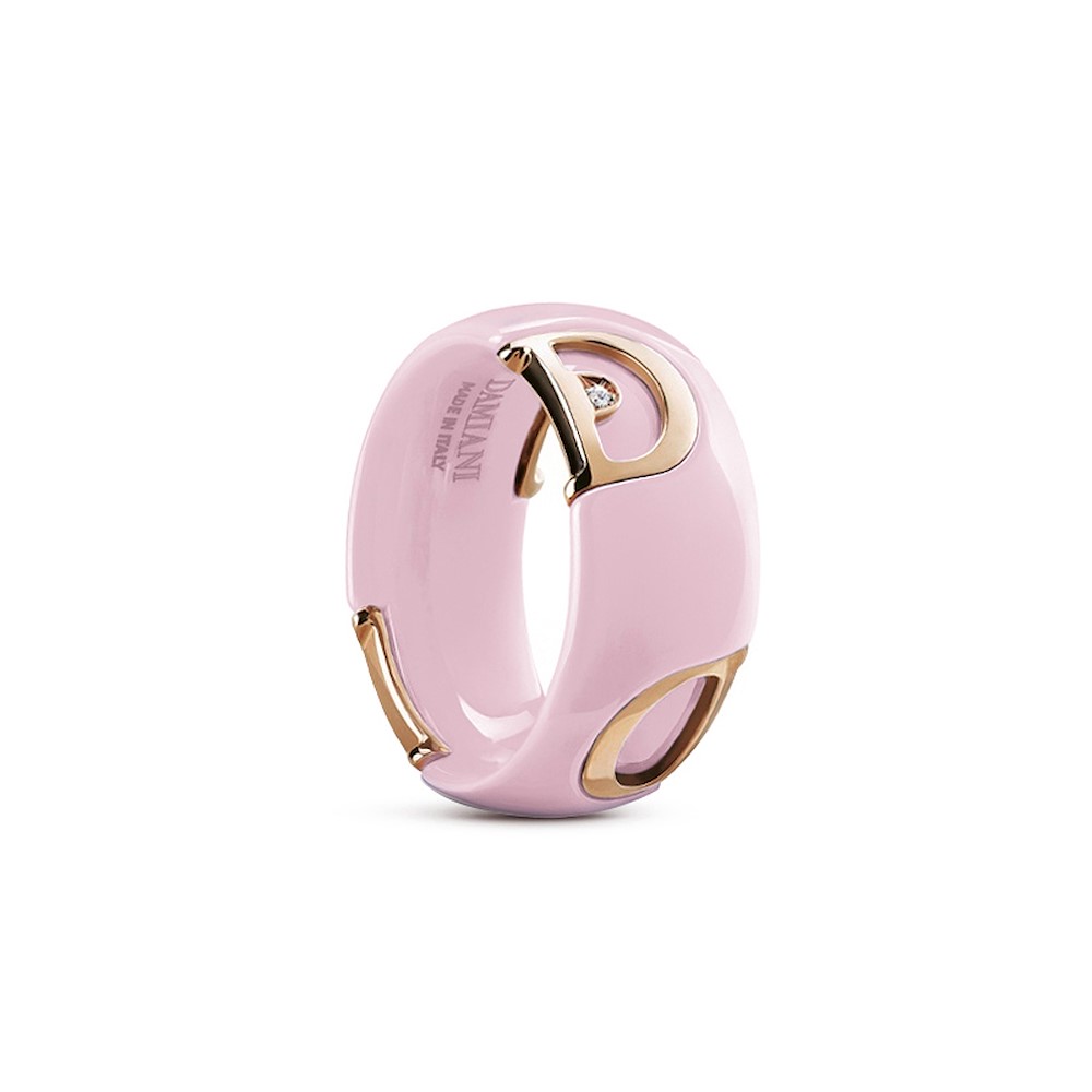 Damiani Anello D-icon Ceramica Rosa Misura 13 Ref. 20082268