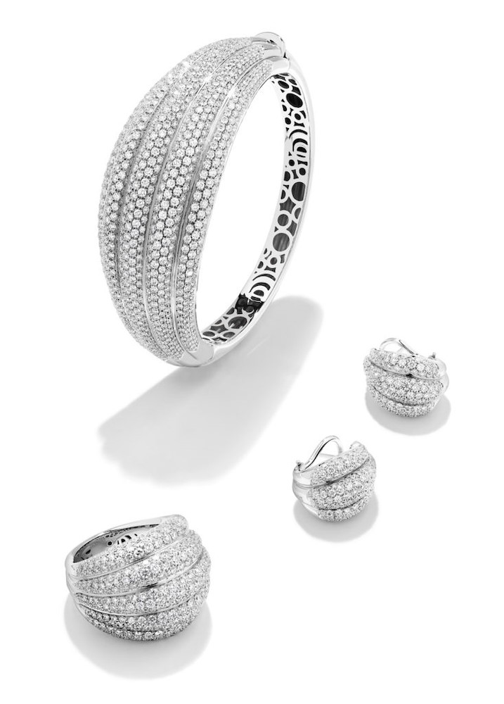 Damiani Anello Spicchi Di Luna Pavè Diamanti Misura 15