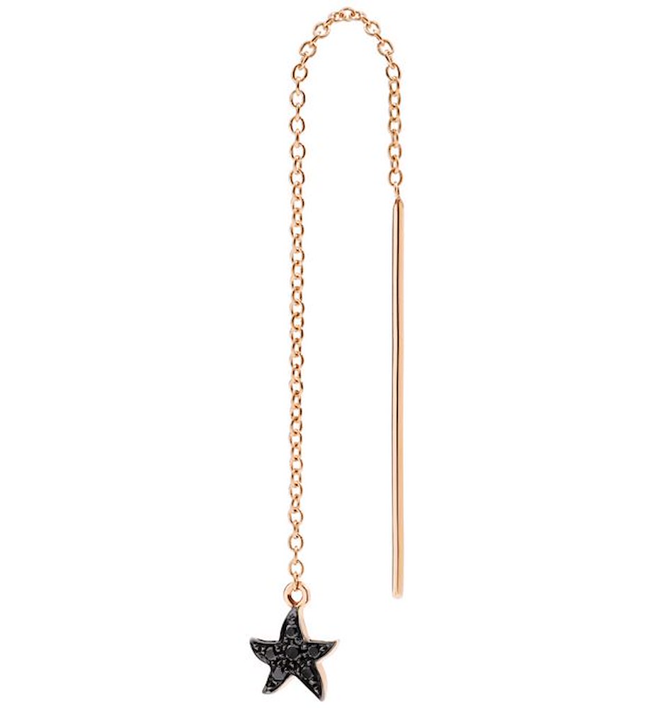 Mono Orecchino Pendente Stella Diamanti Neri Ref. DOHSTPP/BB/AGO/9