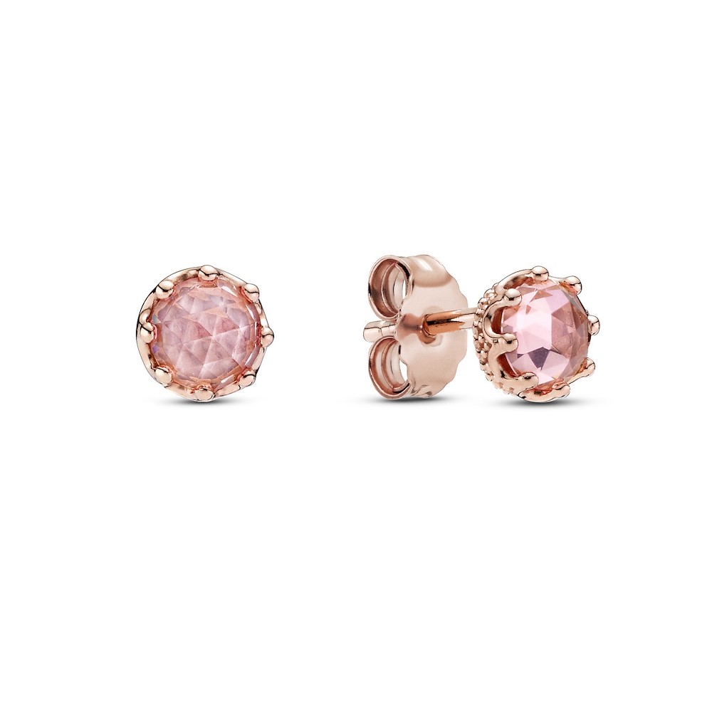 Orecchini A Lobo Corona Rosa Scintillanti Ref. 288311C01