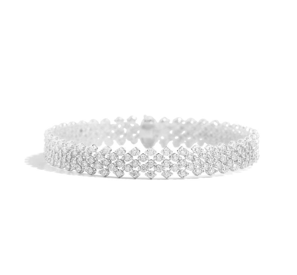 Recarlo Bracciale Faceround Cinque File Ref. B66FA016/245-17