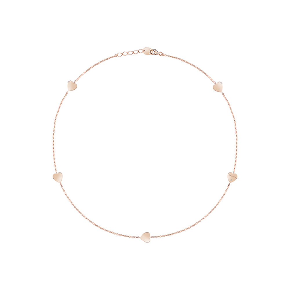 Salvini Girocollo Oro Rosa Con Cuori Ref. 20087154