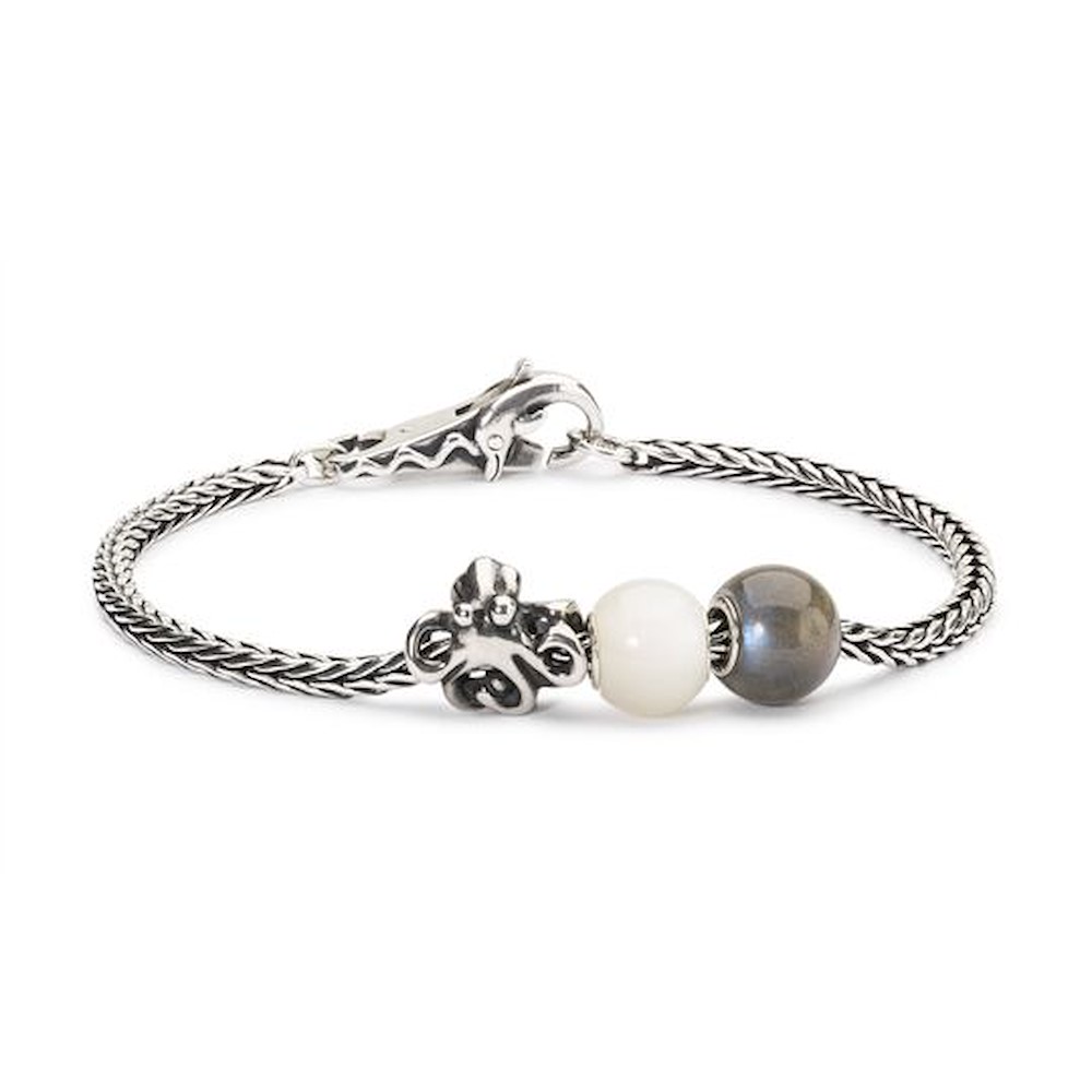 Trollbeads Beads Pietra Di Luna Bianca Rotonda