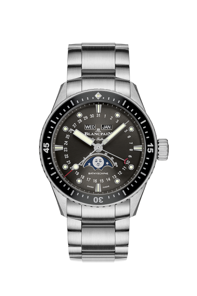 Blancpain Fifty Fathoms Bathyscaphe Quantième Complet Phases de Lune Ref. 5054 1110 71S