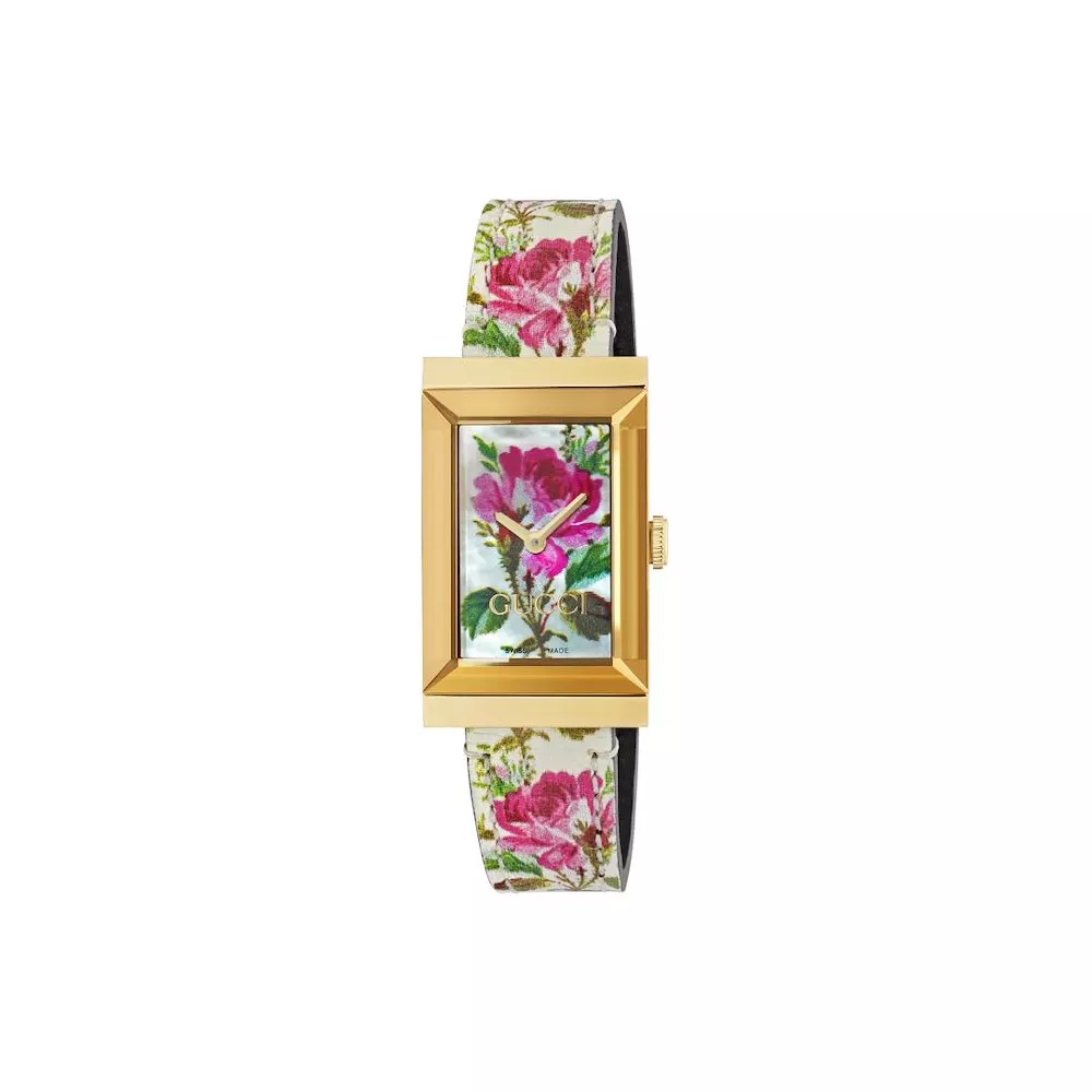 新品未使用 GUCCI グッチ 時計 Gフレーム フローラル YA147406 Gucci G-Frame Fiori Rosa ref. YA147406 - Tomasini Francia