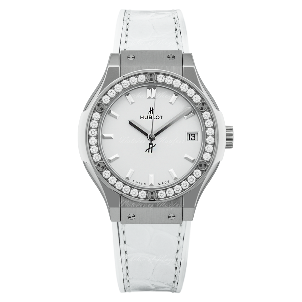 Hublot Classic Fusion Titatium White Diamonds Ref. 581.NE.2010.LR.1204