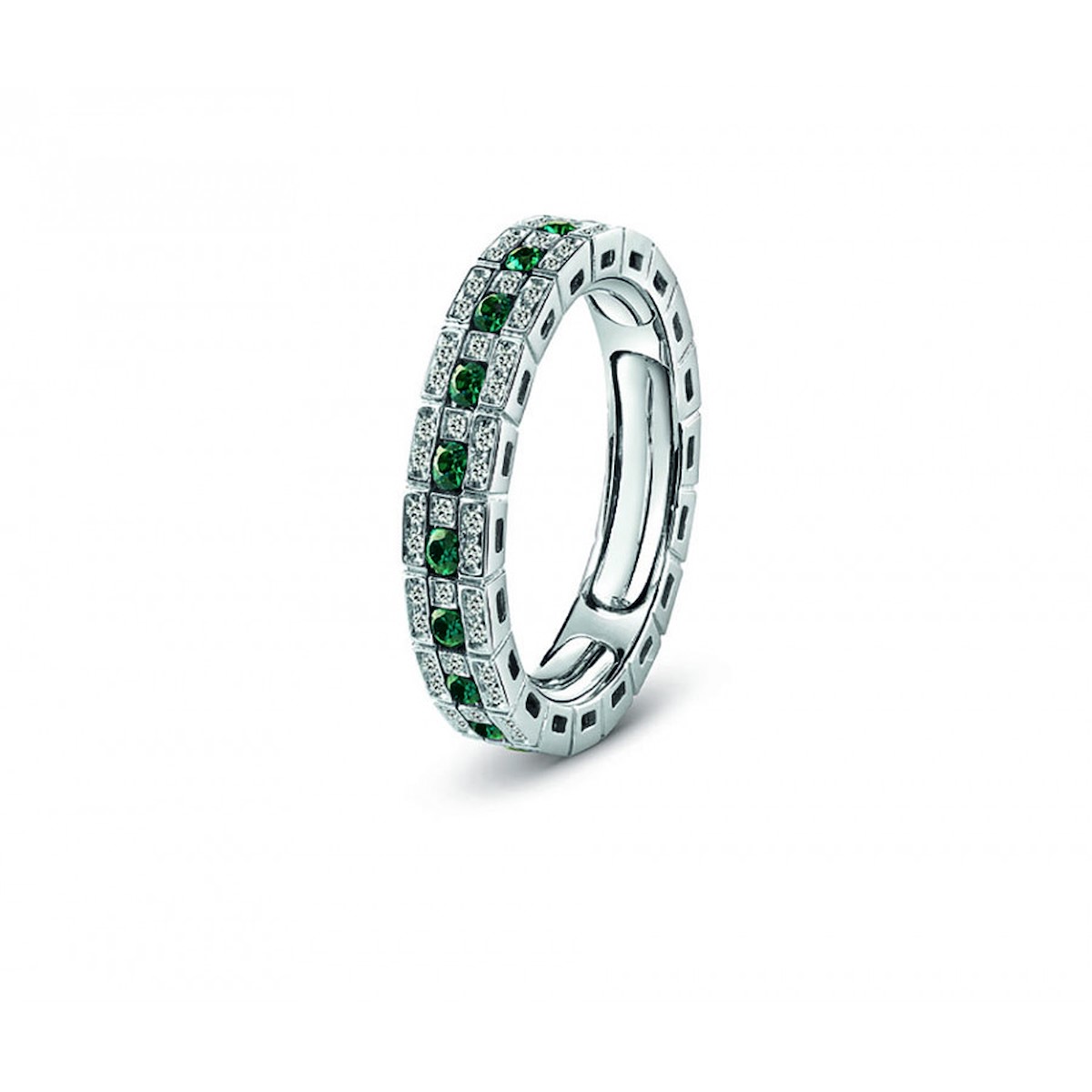 Damiani Belle Epoque Croce Diamanti E Smeraldi Damiani Anello