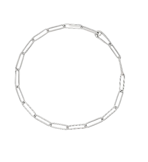 Chantecelr Accessori Collana Maglie Ovali Argento