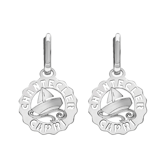 Chantecler Et Voilà Silver Logo Earrings