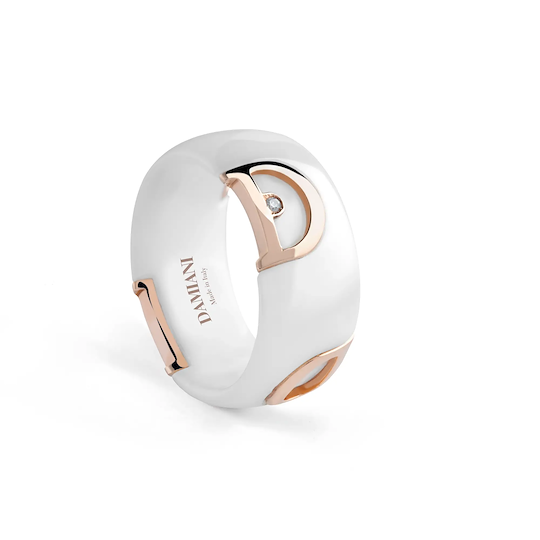 Damiani D-icon Anello Ceramica Bianca Misura 11