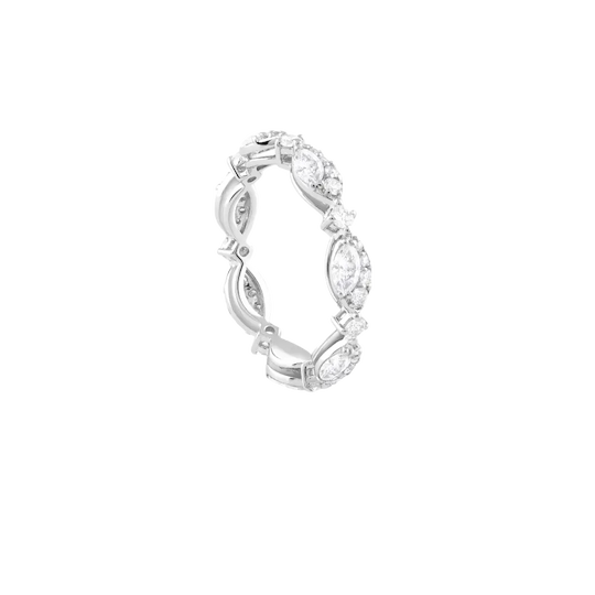 Damiani Anello in Oro Bianco con Diamanti