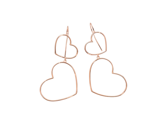 Marco Gerbella Orecchini Doppio Cuore Oro Rosa