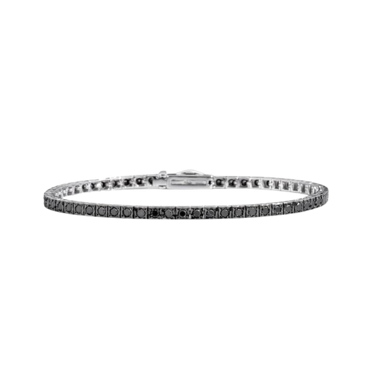 Recarlo Facecube Tennis with Black Diamonds
