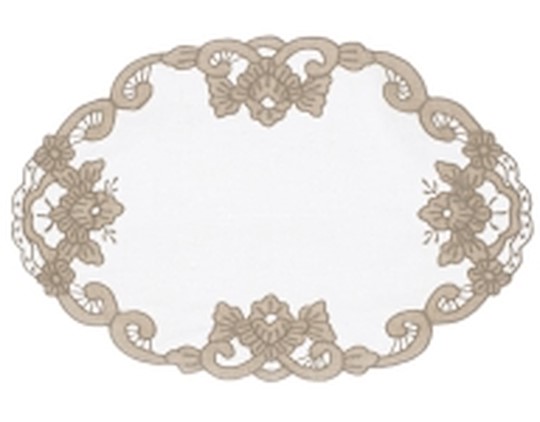 Tovaglietta Ovale Ophelia Collection Blanc Mariclò