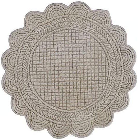 Blanc Mariclò Tovaglietta Tonda In Velluto