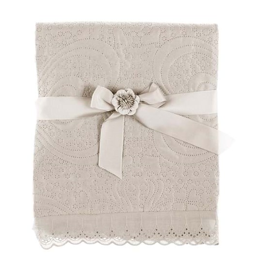 Blanc Mariclò Copriletto Matrimoniale Con Bordi Traforato