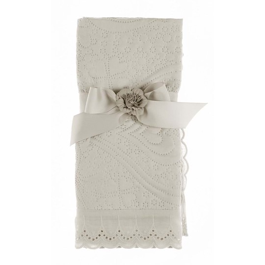 Blanc Mariclò Set Federe Con Brodo Lavorato