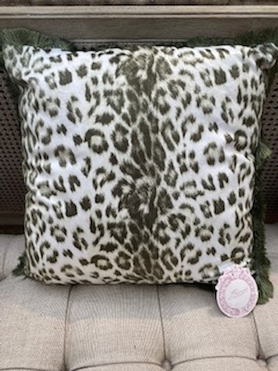 Blanc Mariclò Cuscino Leopardato