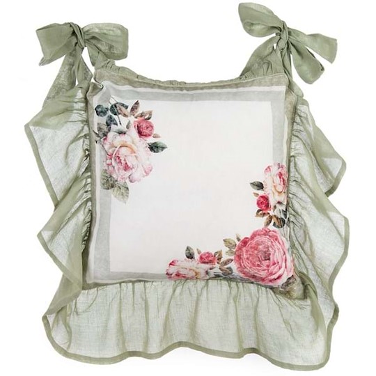 Blanc Mariclò Copricuscino Con Gala Verde