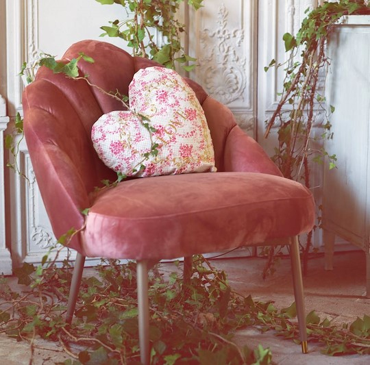 Blanc Mariclò Cuscino Cuore Ricamato